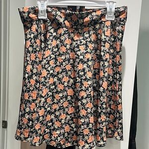 Audrey 3+1 Floral Zip Up Circle Cottagecore Skater Skirt - Size Small